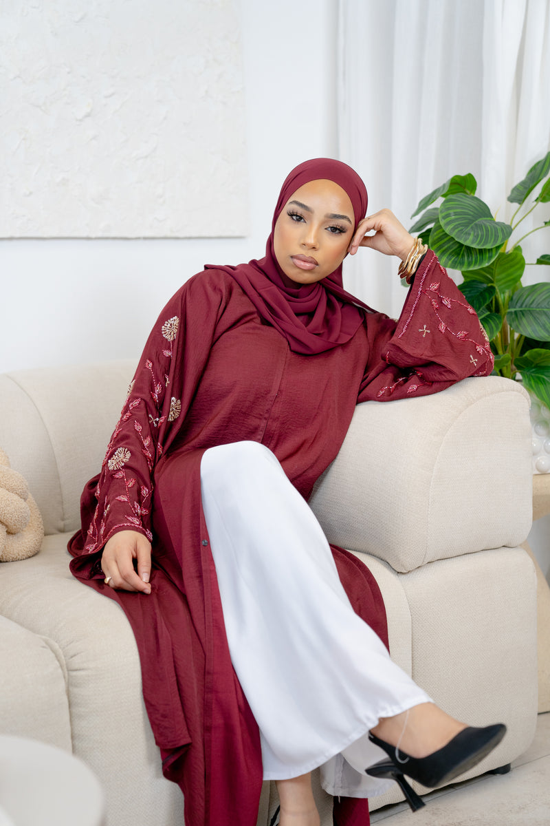 Amani Textured Abaya Inner - Peanut