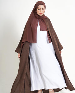 Coffee Linen blend Abaya