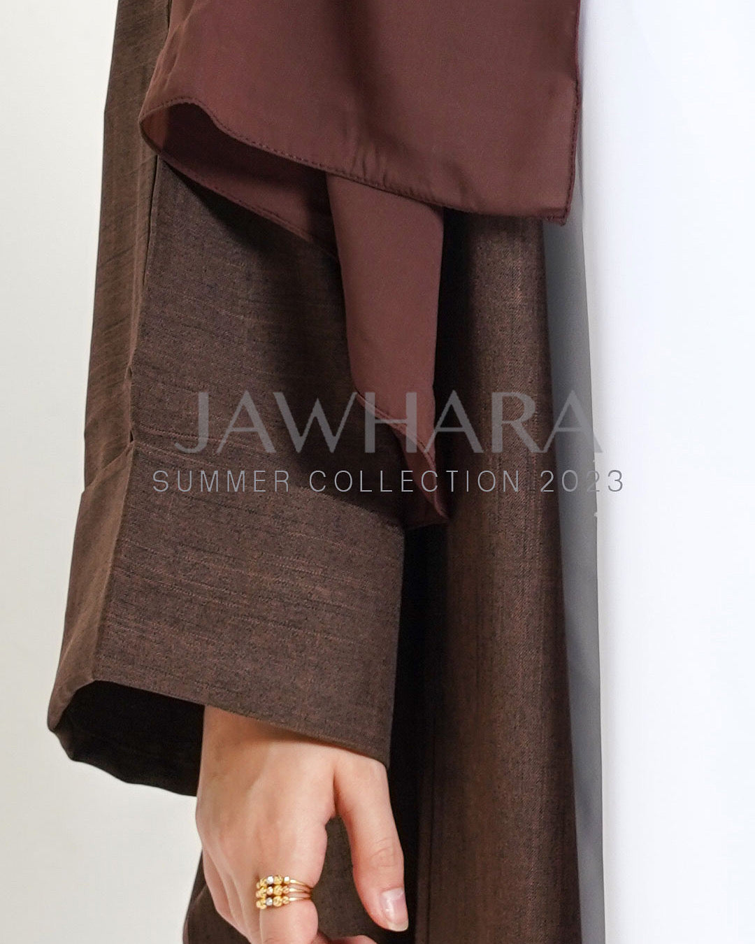 Coffee Linen blend Abaya