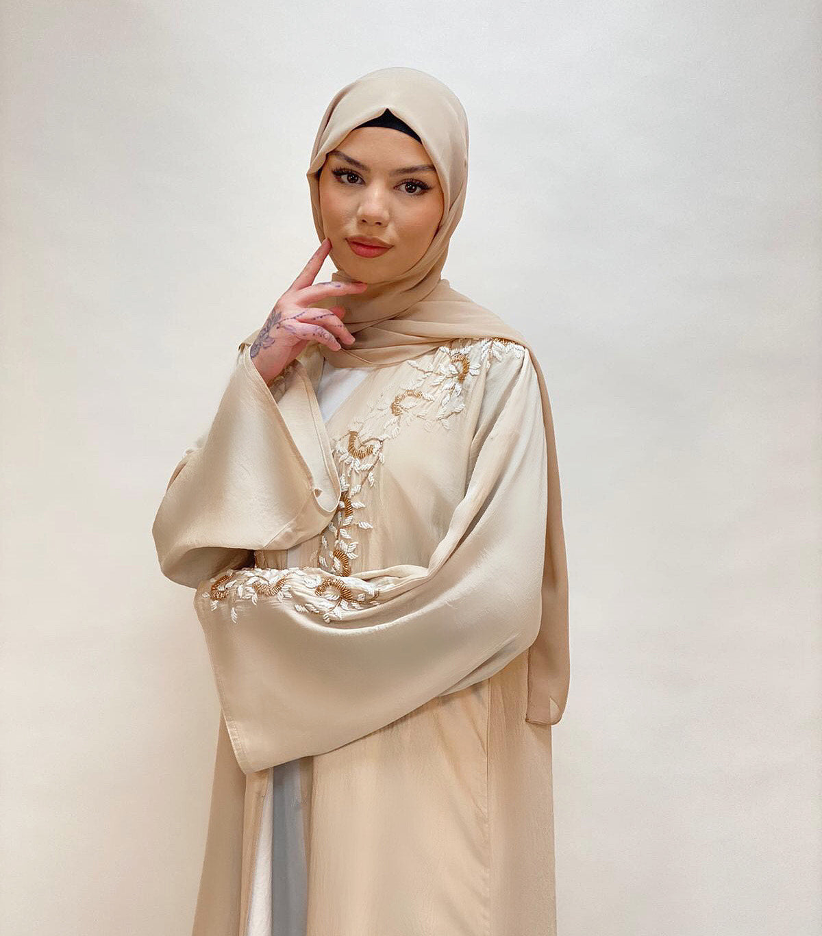 Luxury Abaya in Cream