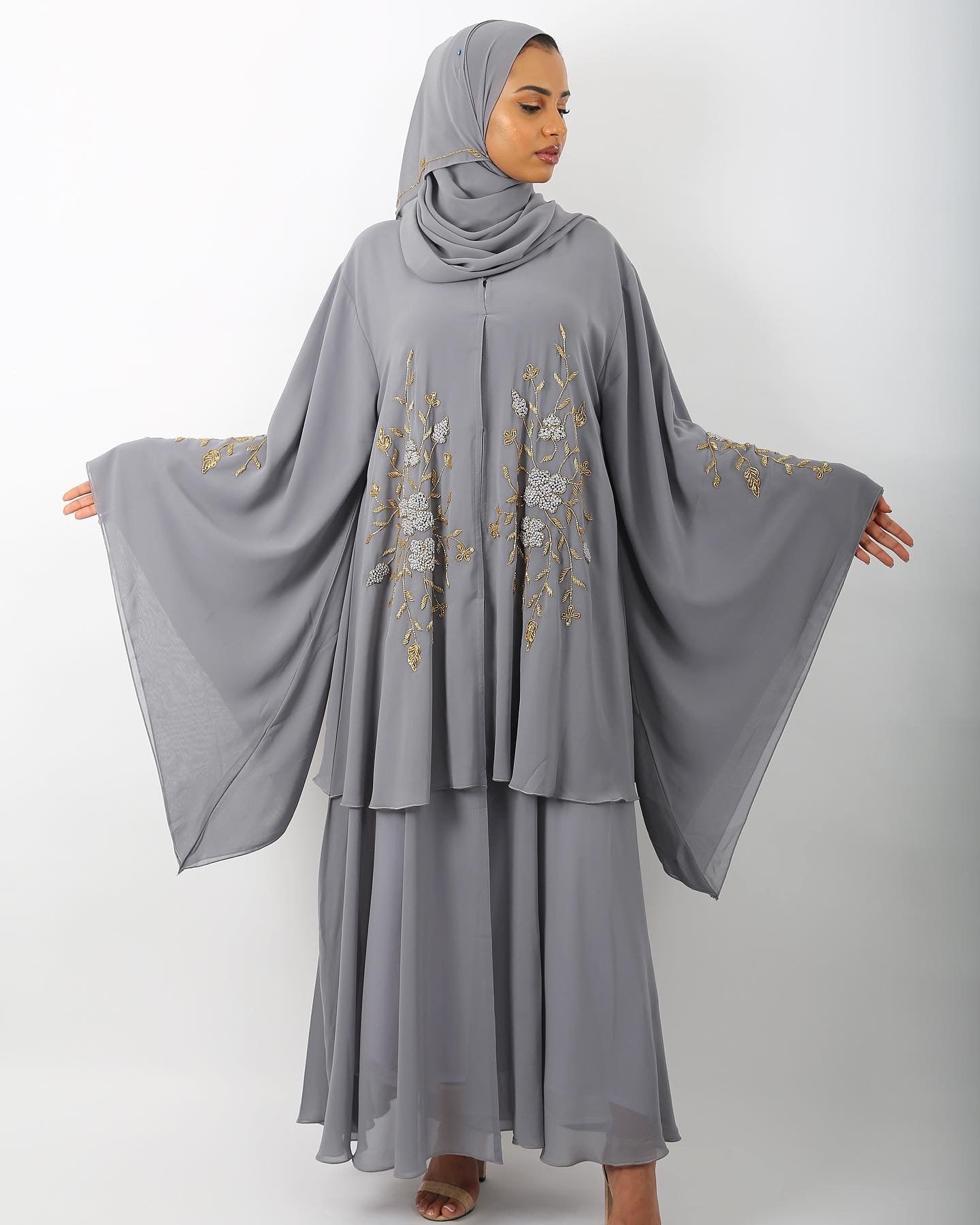 Chiffon Butterfly Abaya