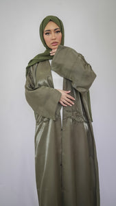 Khaki Organza Abaya